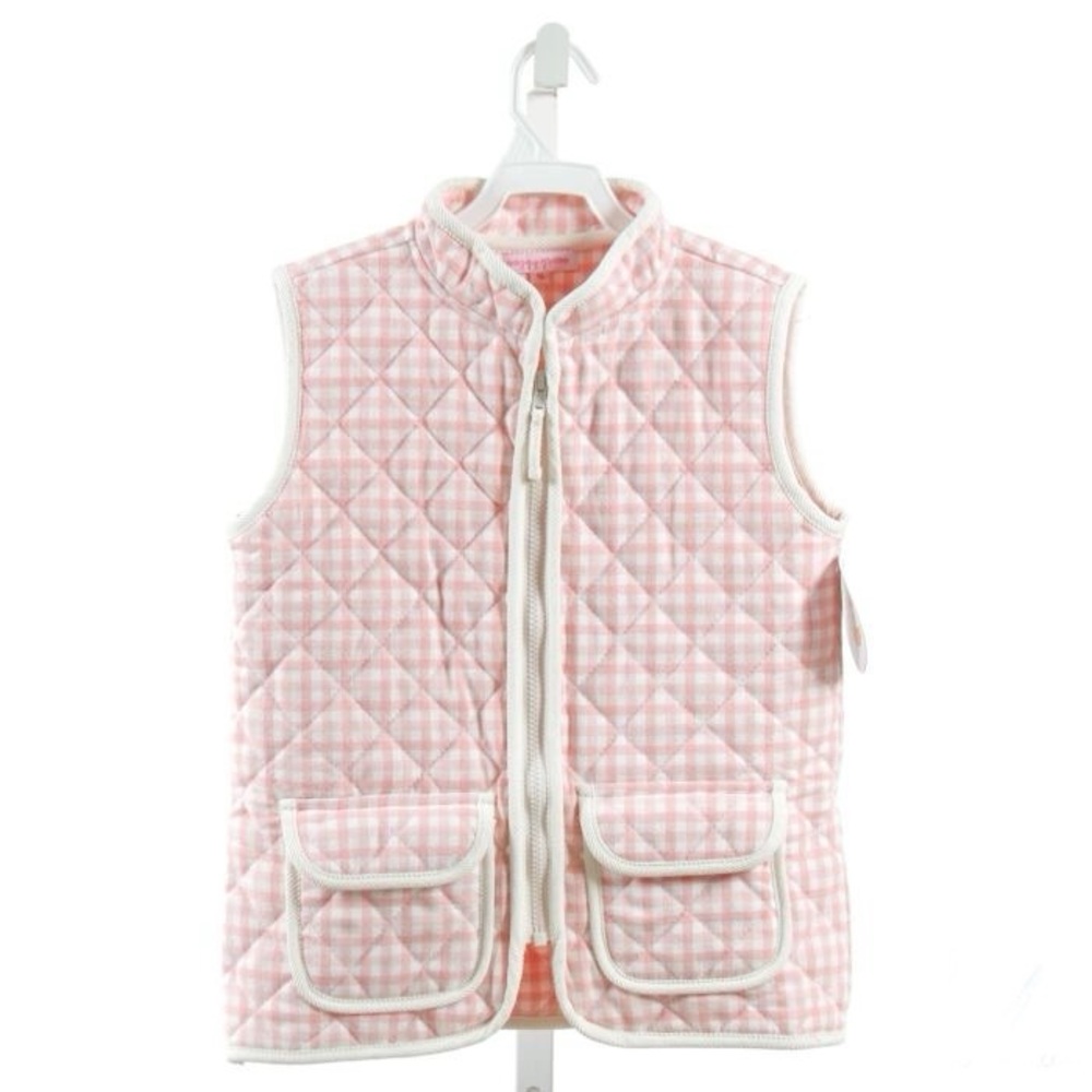 Pink & White Gingham Vest by Peggy Green